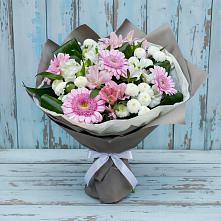 Букет цветов из:  Герберы, Альстромерии и Хризантемы #REPLACE_PRED# Бородино ГО Мытищи