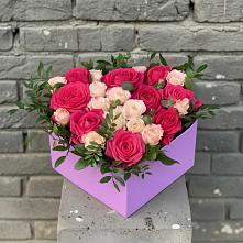 Цветочная композиция из Розы в коробке в Бородино ГО Мытищи