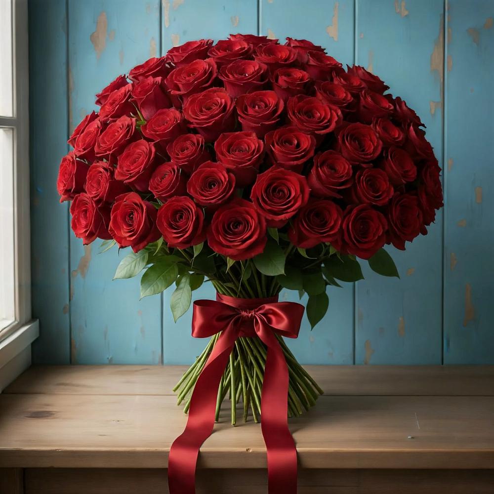 Букет Красные розы Блэк Меджик в Бородино ГО Мытищи