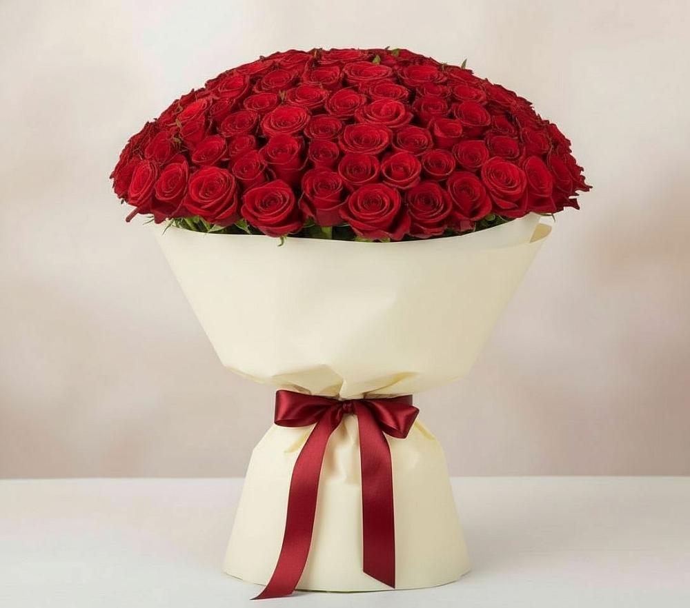 Букет 101 Красная роза Милано в Бородино ГО Мытищи