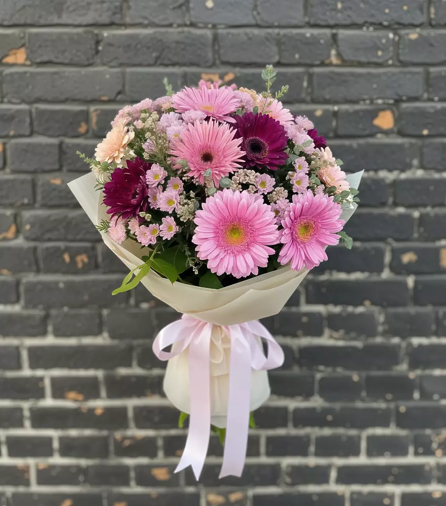 Букет цветов из: Герберы и Хризантемы в Бородино ГО Мытищи