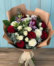 Букет цветов из:  Розы и Альстромерии в Бородино ГО Мытищи