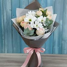 Букет цветов из:  Хризантемы и Розы #REPLACE_PRED# Бородино ГО Мытищи