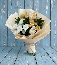 Букет цветов из:  Розы и Хризантемы в Бородино ГО Мытищи