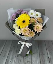 Букет цветов из:  Розы, Герберы и Хризантемы #REPLACE_PRED# Бородино ГО Мытищи