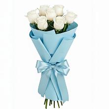 Букет 7 белых роз Проуд в Бородино ГО Мытищи