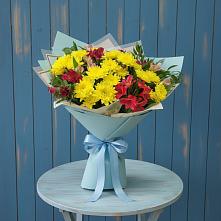 Букет цветов из:  Альстромерии и Хризантемы #REPLACE_PRED# Бородино ГО Мытищи