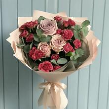 Букет цветов из:  Гвоздики и Розы в Бородино ГО Мытищи